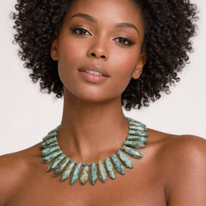 collar turquesa africana